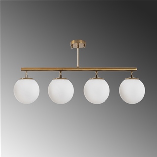 Camlı 4Lü Plafönyer Parlak Gold Fazlı-10436