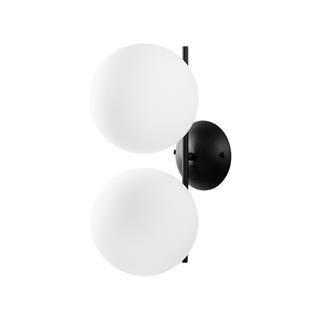 Luminar Modern 2Li Glop Cam Aplik Siyah, Dekoratif Duvar Aydınlatma LUMINAR-14150