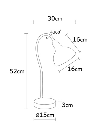 Metal Sıvama Tekli Masa Lambası Natural Ahşap Pütürlü Kumluca-N-519
