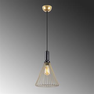 Dear Tekli Tel Sarkıt Avize Parlak Gold, Modern Dekoratif Metal Lamba DEAR-11211
