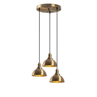 Metal Sıvama 3Lü Tepsi Sarkıt Parlak Gold Varzan-10863