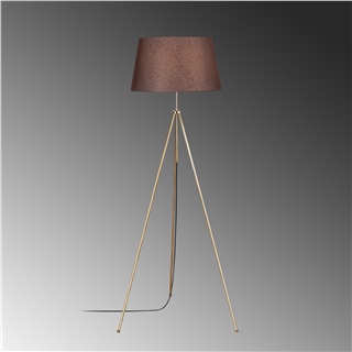 Abajur Başlıklı Tripod Lambader Parlak Gold Trıpod-Nul-4063