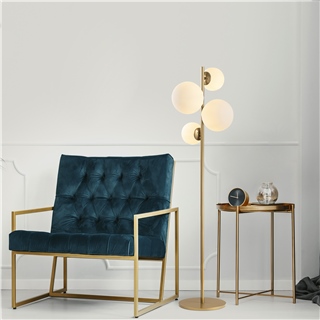 Camlı 4Lü Lambader Parlak Gold Fazlı-10523