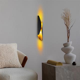 Flare Modern Çift Yönlü Metal Aplik Siyah, Rustik Dekoratif Duvar Lambası FLARE-15356