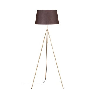 Abajur Başlıklı Tripod Lambader Parlak Gold Trıpod-Nul-4063