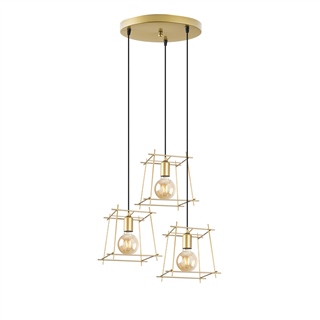 Tel 3Lü Tepsi Sarkıt Parlak Gold Coman-11281