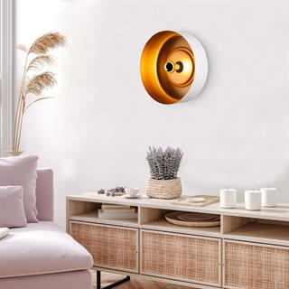 Vesta Modern Metal Sıvama Başlıklı Tekli Aplik Beyaz, Minimalist Duvar Lambası VESTA-15073