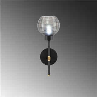 Camlı Tekli Aplik Pütürlü Siyah Swıng-Nuw-3156