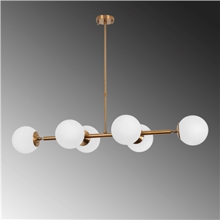 Camlı 6Lı Avize Parlak Gold Fazlı-10500