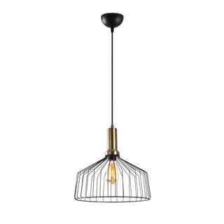 Dear Tekli Tel Sarkıt Avize Siyah, Modern Dekoratif Metal Lamba DEAR-11200