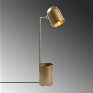 Metal Sıvama Tekli Masa Lambası Parlak Gold Pot-11490
