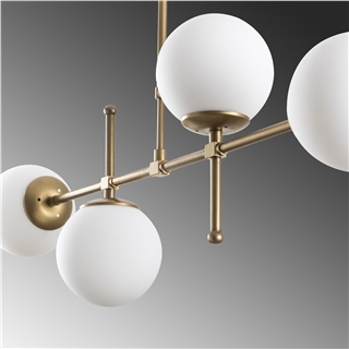 Camlı 4Lü Avize Parlak Gold Mudonı-Mr-951-1