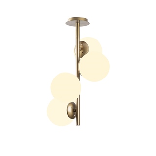 Camlı 4Lü Avize Parlak Gold Faze-Nt-138
