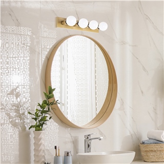 Rustik 4Lü Aplik Parlak Gold Mırro-12242