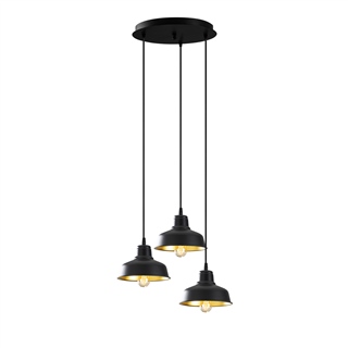 Metal Sıvama 3Lü Tepsi Sarkıt Pütürlü Siyah Mematı-181Black-3
