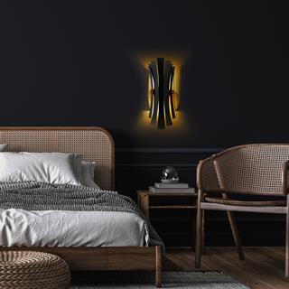 Linea Çift Yönlü Modern Metal Aplik Siyah, Minimalist Duvar Lambası LINEA-15440