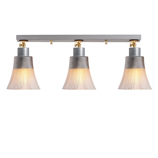 Camlı 3Lü Plafönyer Silver Foca-N-119