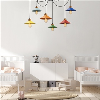 Metal Sıvama 6Lı Tepsi Sarkıt Multicolor Natural Ahşap | Konıksıvama-N-565