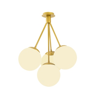 Camlı 4Lü Avize Mat Gold Mudonı-Mr-950
