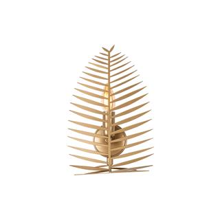Leaf Metal Yaprak Başlıklı Rustik Tekli Aplik Parlak Gold, Modern Duvar Lambası LEAF-15322