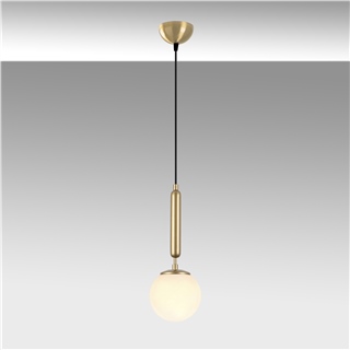 Modern Tekli Cam Sarkıt Avize Parlak Gold, Sarkıt Lamba KING-11452