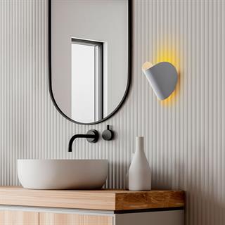Heybe Modern Ledli Aplik Gri, Ambiyans Dekoratif Tekli Duvar Aydınlatma 3000K HEYBE-13625