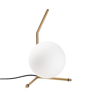 Luminar Modern Glop Cam Başlıklı Masa Lambası Dekoratif Aydınlatma Parlak Gold LUMINAR-14166