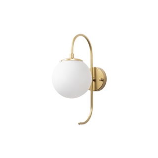 Modern Gold Aplik Beyaz Cam Küre E14Duy,Dekoratif Yatak Başı Salon Antre Duvar Lambası,JEWEL-10565