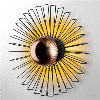 Tel Başlık Model Metal Duvar Aplik Siyah, Tekli Dekoratif Duvar Aydınlatma KAYA-15235-L