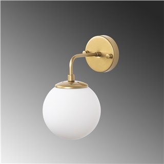Camlı 2Li Aplik Parlak Gold Horn-12215