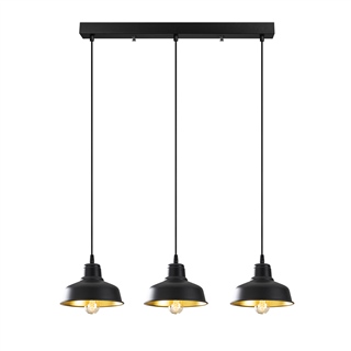 Metal Sıvama 3Lü Sıralı Sarkıt Pütürlü Siyah Mematı-181Black-2