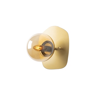 Camlı Tekli Aplik Parlak Gold Well-11665
