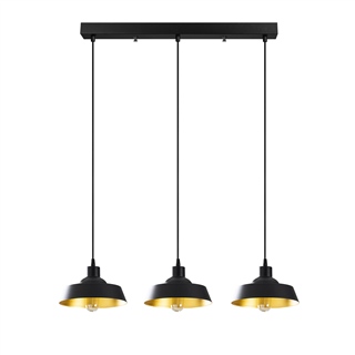 Metal Sıvama 3Lü Sıralı Sarkıt Pütürlü Siyah Efesıvama-189Black-2