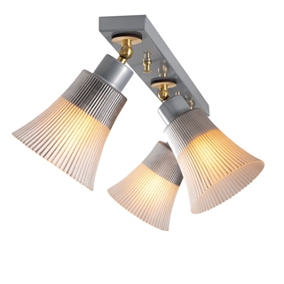 Camlı 3Lü Plafönyer Silver Foca-N-119