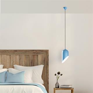 Kesik Sıvama Rustik Sarkıt Avize Mavi, Endüstriyel Metal Sıvama Tavan Lambası 6161-LIGHTBLUE