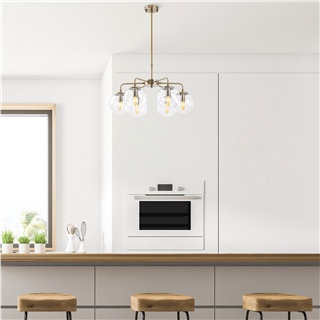 Camlı 6Lı Avize Eskitme Vıran-11010