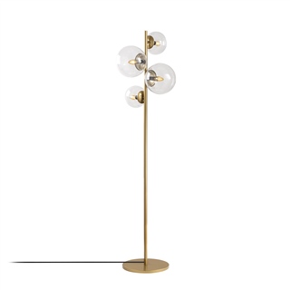 Camlı 4Lü Lambader Parlak Gold Fazlı-10524
