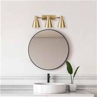 Metal Sıvama 3Lü Aplik Parlak Gold Funnel-13095