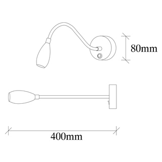 LedLi Okuma Lambası Eskitme Readıng-Nuw-3252