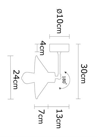 Konik Hareketli Başlık Metal Sıvama Tekli Mafsallı Natural Ahşap Aplik Beyaz KONIKSIVAMA-N-628