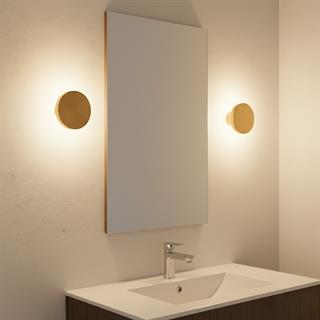 Aura Ledli Metal Sıvama Tekli Duvar Aplik Çap 20 cm,Eskitme Altın,Ambiyans Aydınlatma AURA-15520-L