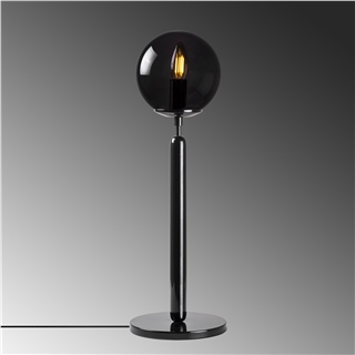 Modern Metal Masa Lambası Küre Glop Cam Başlıklı E14 Duy Minimal Tasarım Abajur,KING-11460