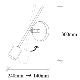 Rustik Tekli Aplik Parlak Krom Ve-3681