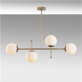 Camlı 4Lü Avize Parlak Gold Mudonı-Mr-951-1