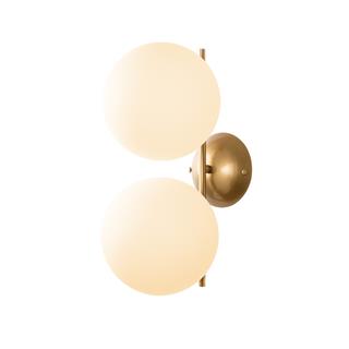 Luminar Modern 2Li Glop Cam Aplik Parlak Gold, Dekoratif Duvar Aydınlatma LUMINAR-14151