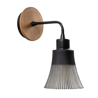 Camlı Tekli Aplik Pütürlü Siyah Natural Foca-N-129