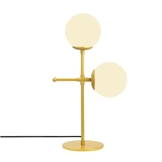 Camlı 2Li Masa Lambası Mat Gold Mudonı-Mr-954