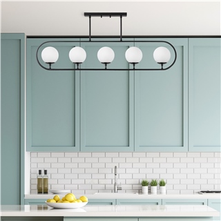 Camlı 5Li Plafönyer Pütürlü Siyah Jewel-10611