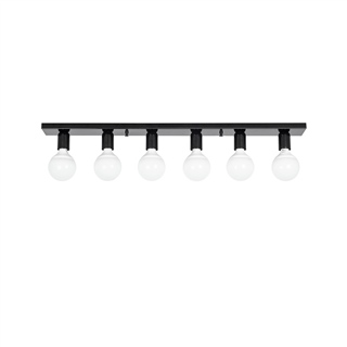 Rustik 6Lı Plafönyer Parlak Siyah Mırro-12225