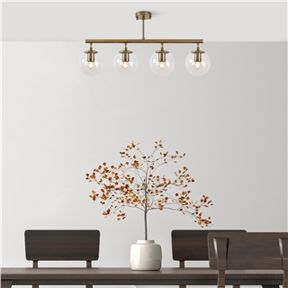 Camlı 4Lü Avize Parlak Gold Fazlı-10440